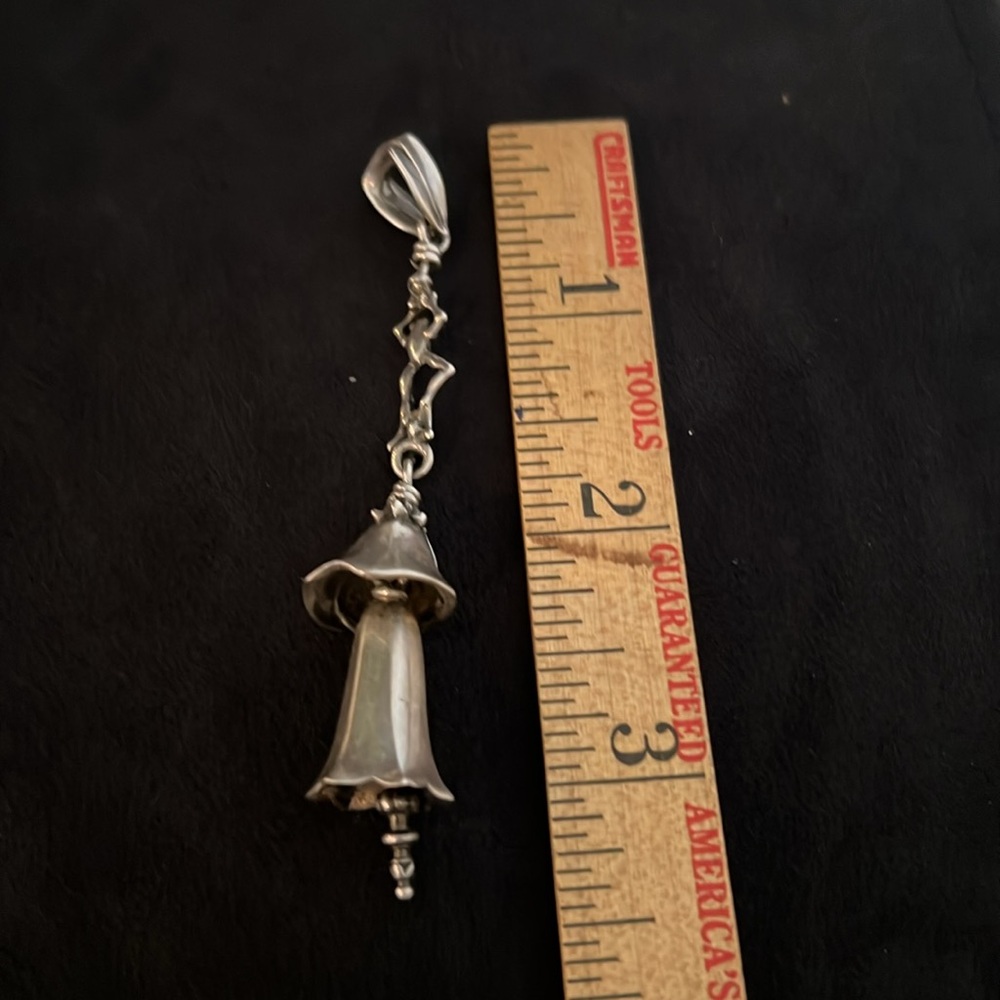 GRB Gordan R Barnett OOAK Sterling Silver frog chimes bell pendant